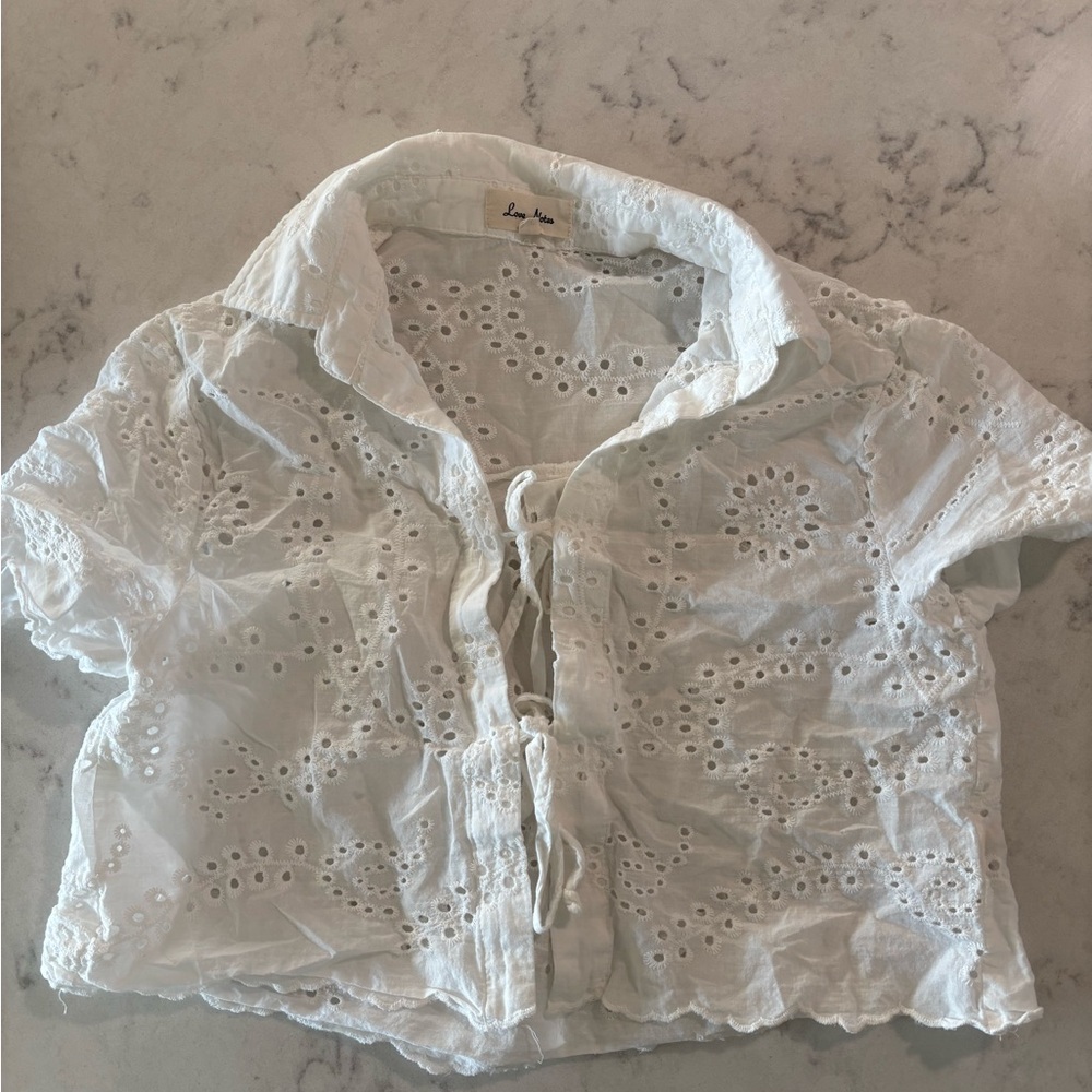 Love Notes Eyelet Blouse